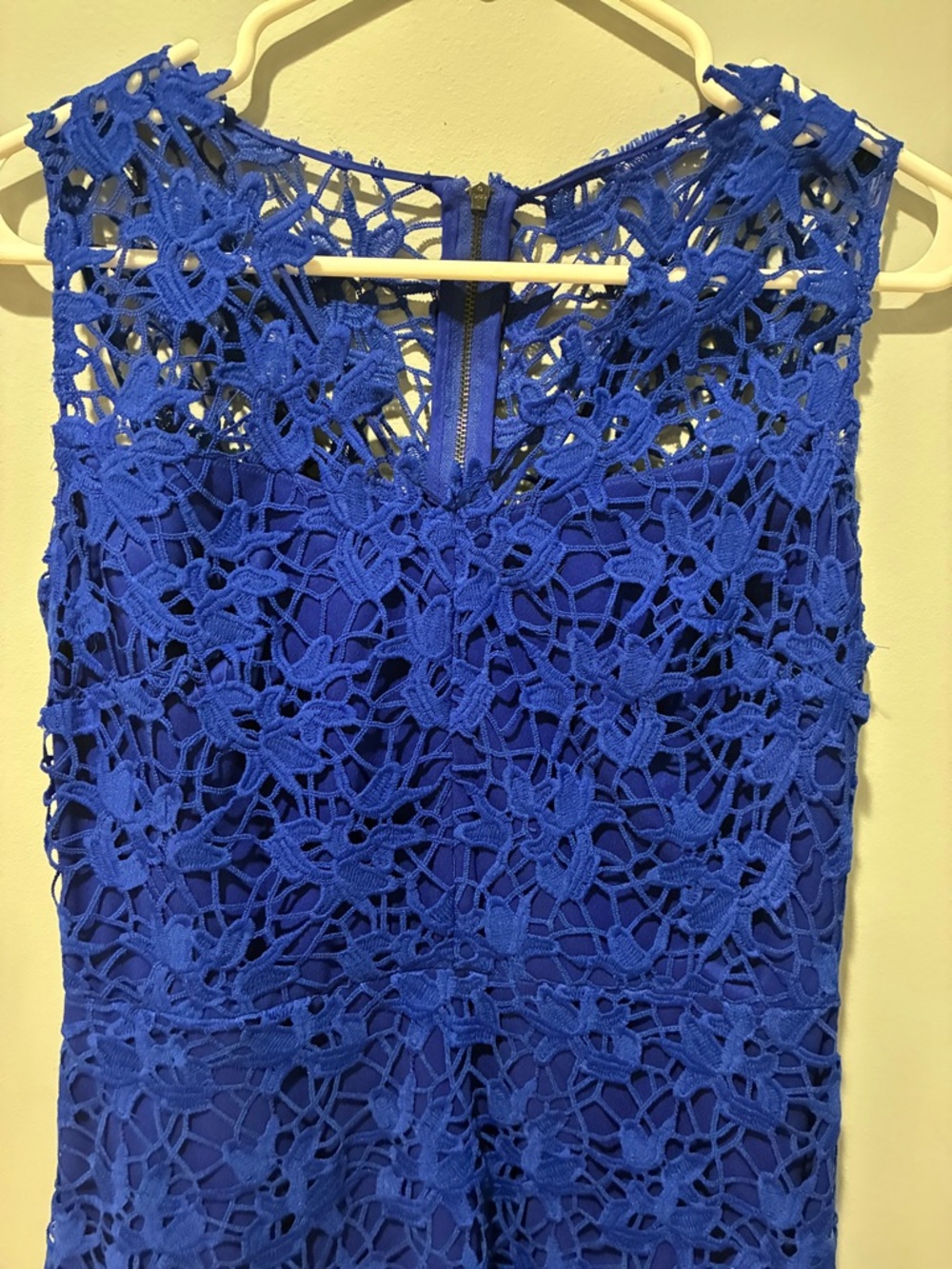 T Tahari Royal Blue Lace Midi Dress - Picture 2 of 5